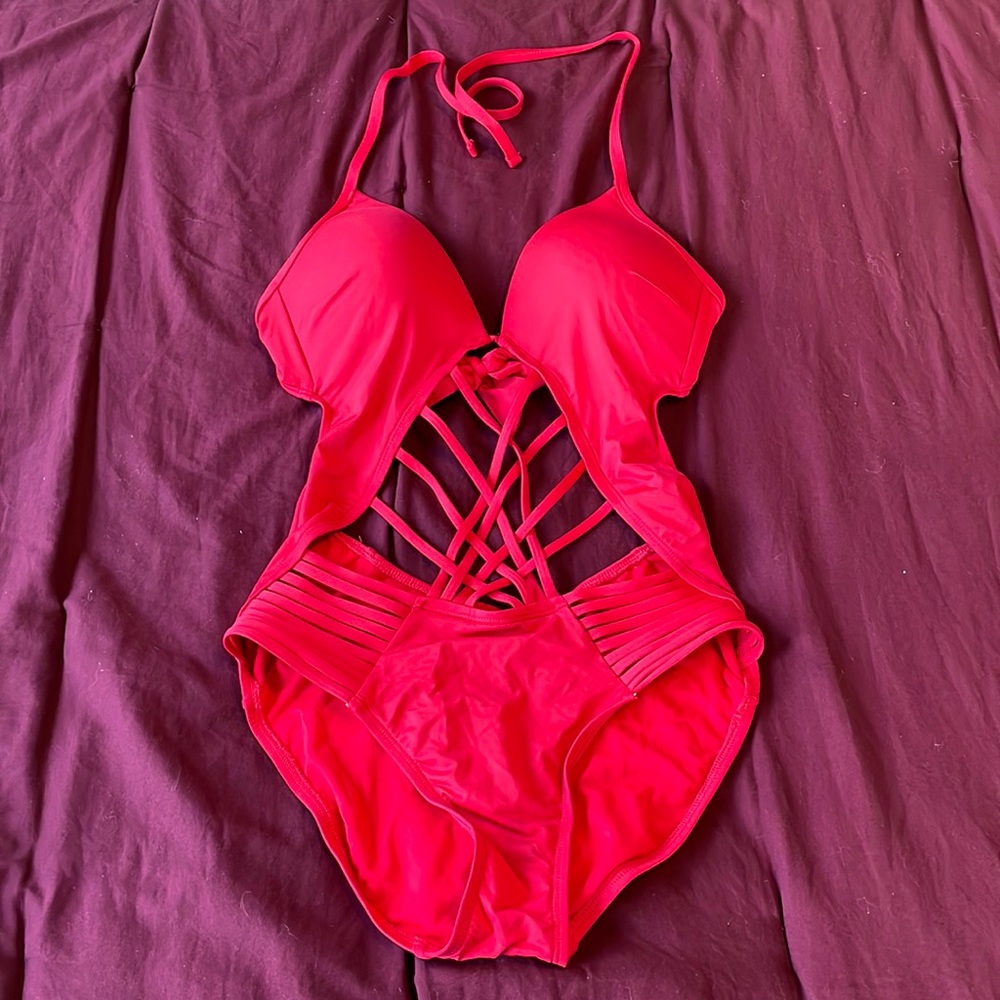 Red One-Piece Swimsuit